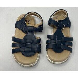 Sole Play Navy Blue Camden Leather Sandals Size 7 Open Toed